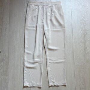 Commence Elasticized Cream Straight Leg Pants Classic Fit